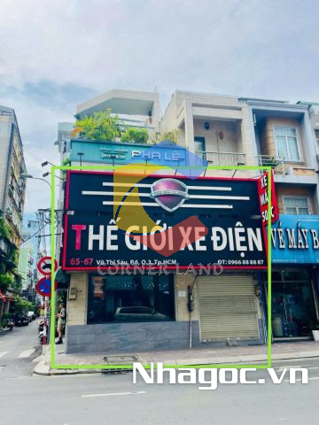 Cho thuê nhà Góc 2MT 65-67 Võ Thị Sáu, Phường 6,  Quận 3, Hồ Chí Minh