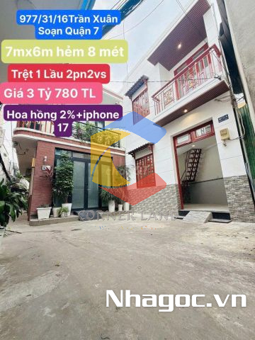 Bán nhà hẻm 997/31/16 Trần Xuân Soạn, Phường Tân Hưng,  Quận 7, Hồ Chí Minh