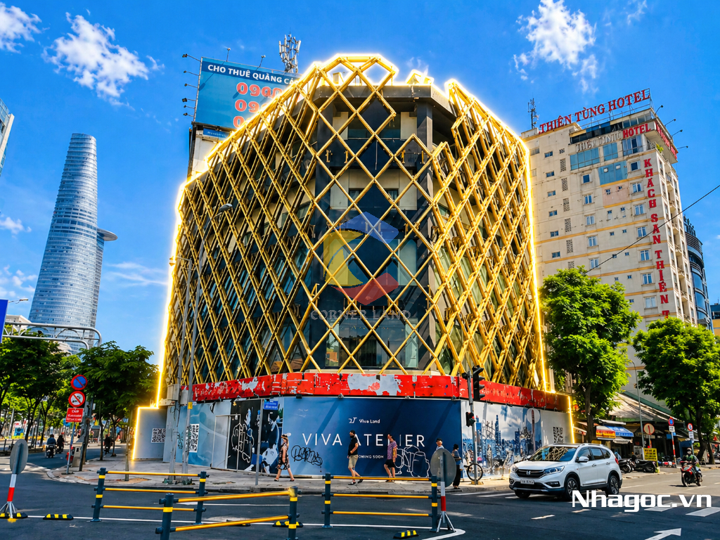 cho thue mat bang mat tien duong dinh tien hoang dt 8x14 ham tret lung 7 lau gia 14000usd thang