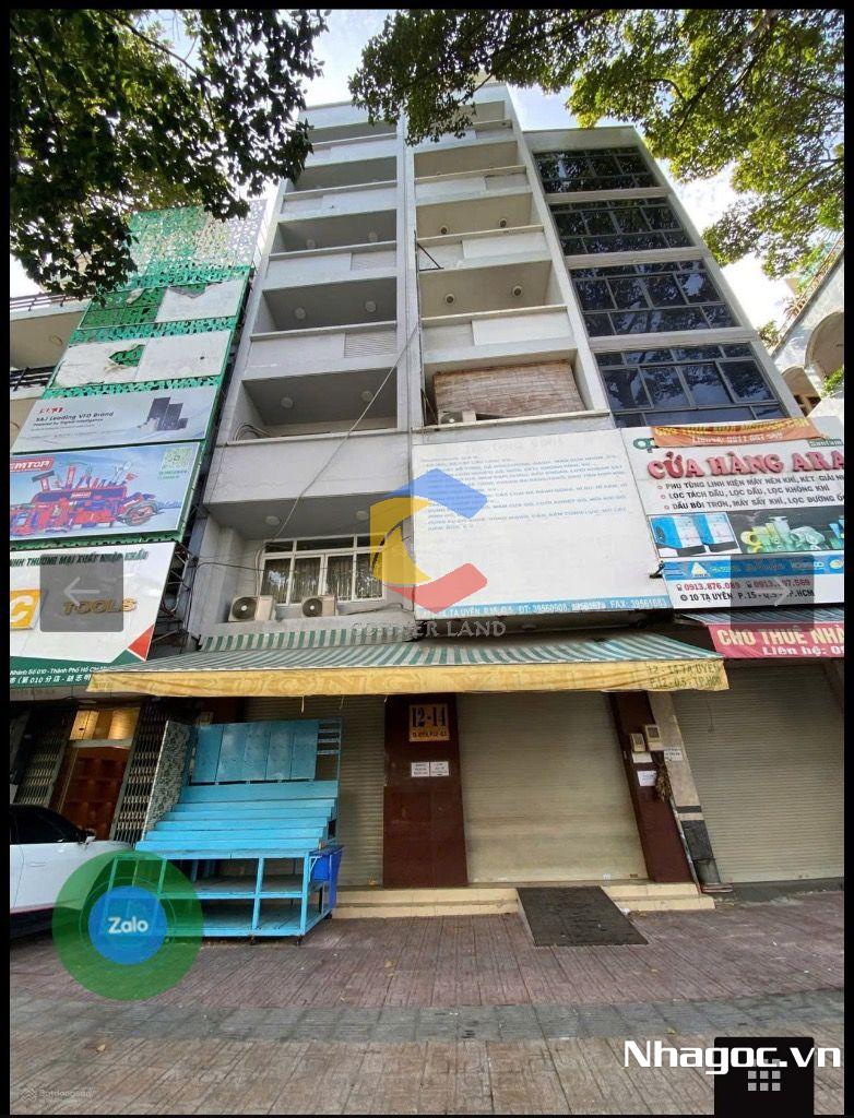 cho thue mat bang mat tien duong dinh tien hoang dt 8x14 ham tret lung 7 lau gia 14000usd thang